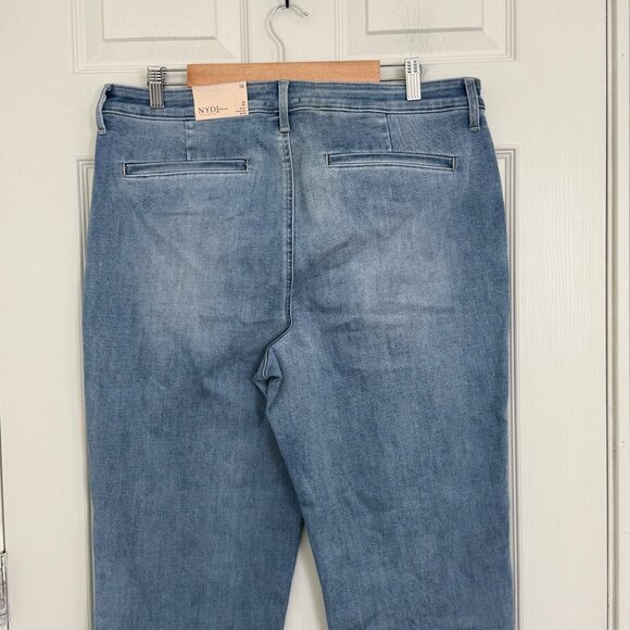NYDJ Marilyn Straight Ankle Jeans Womens 16 Blue Stretch Patch Pocket - Picture 4 of 14